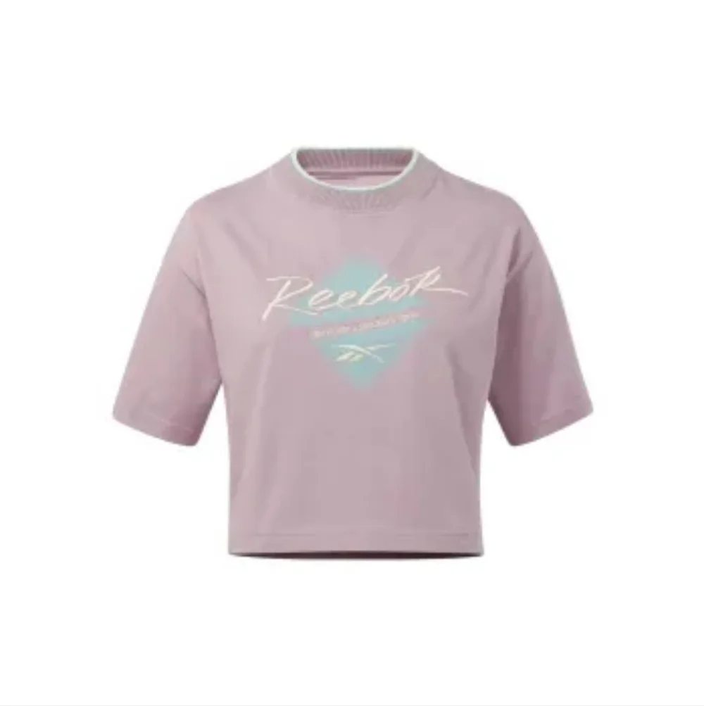 Reebok Pink Retro Logo Graphic Sweater Tee NWT 20" PTP - Picture 2 of 13